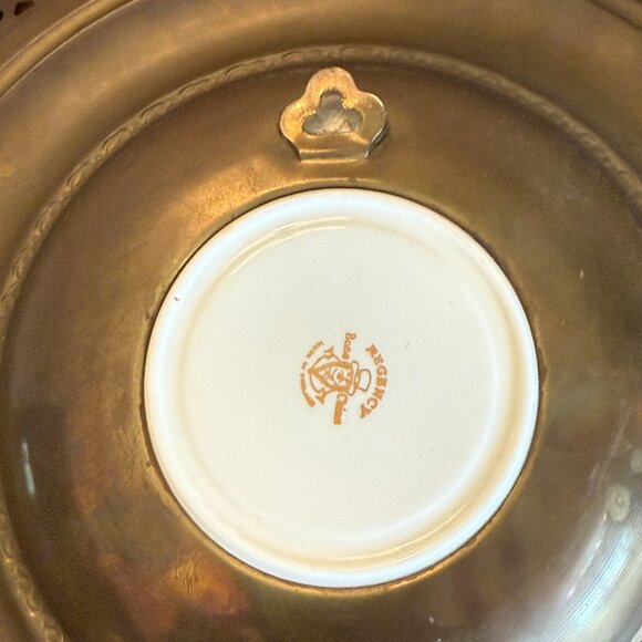 Vintage pair of Regency Bone China/Brass wall plates made in England - Picture 3 of 15